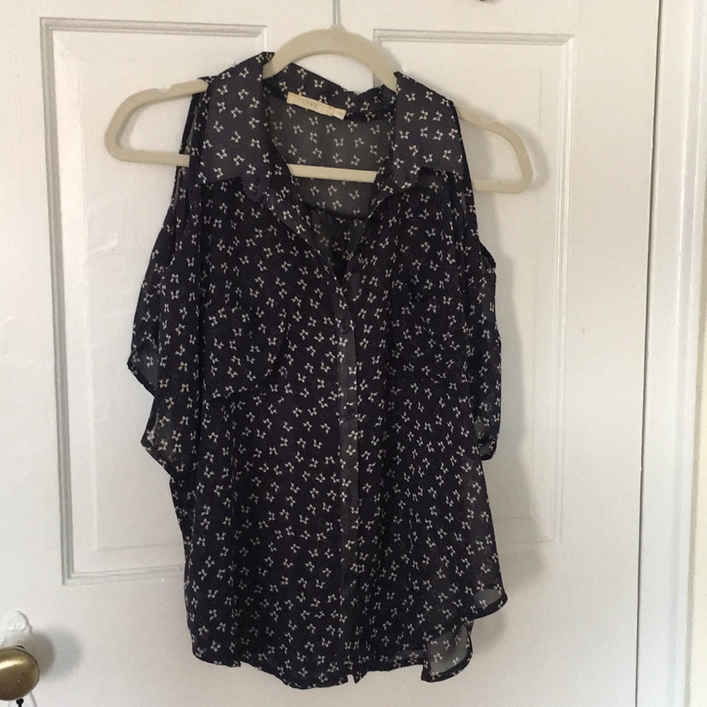 Lush cut out sleeve bow top